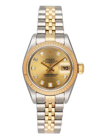 Rolex Datejust 79173 Diamond Champagne Dial Ladies Watch - Watches