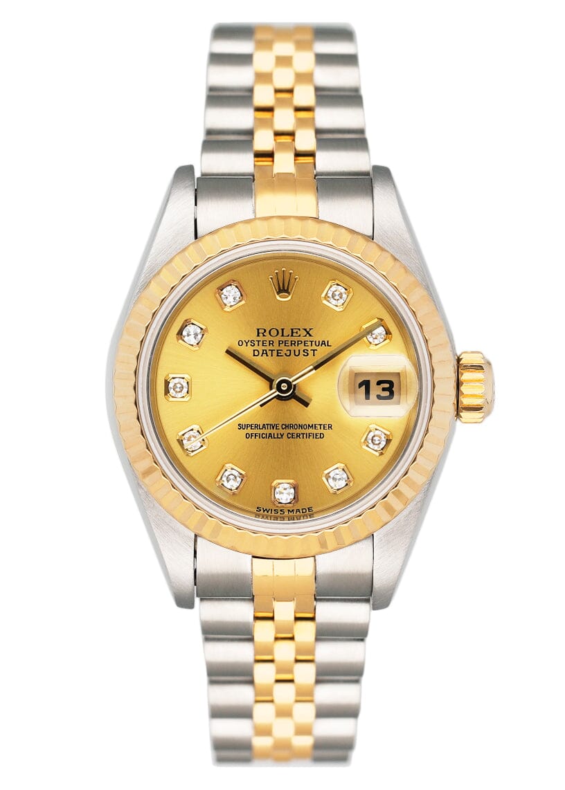 Rolex Datejust 79173 Diamond Dial Ladies Watch Box Papers - Watches