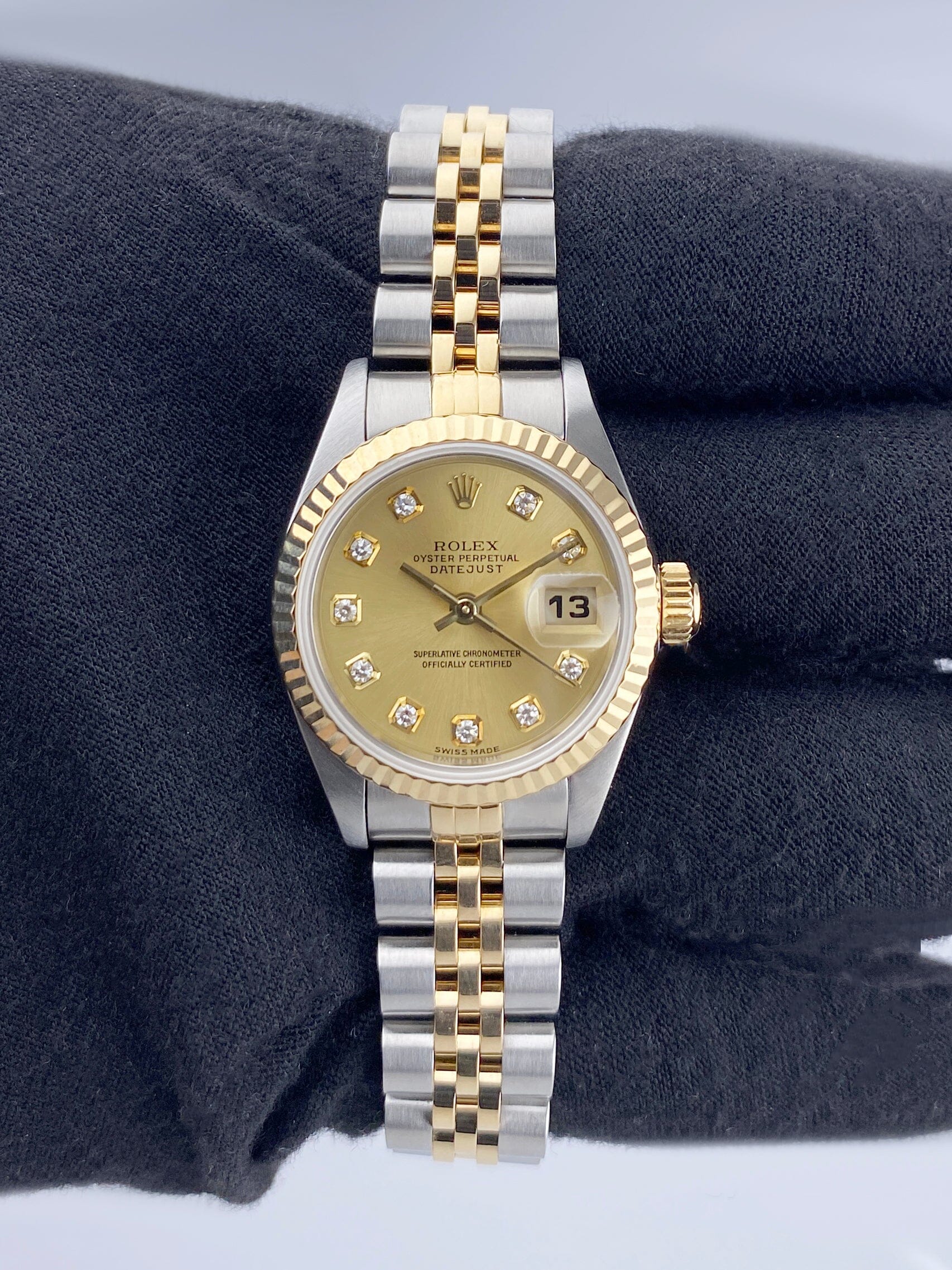 Rolex Datejust 79173 Diamond Dial Ladies Watch Box Papers - Watches