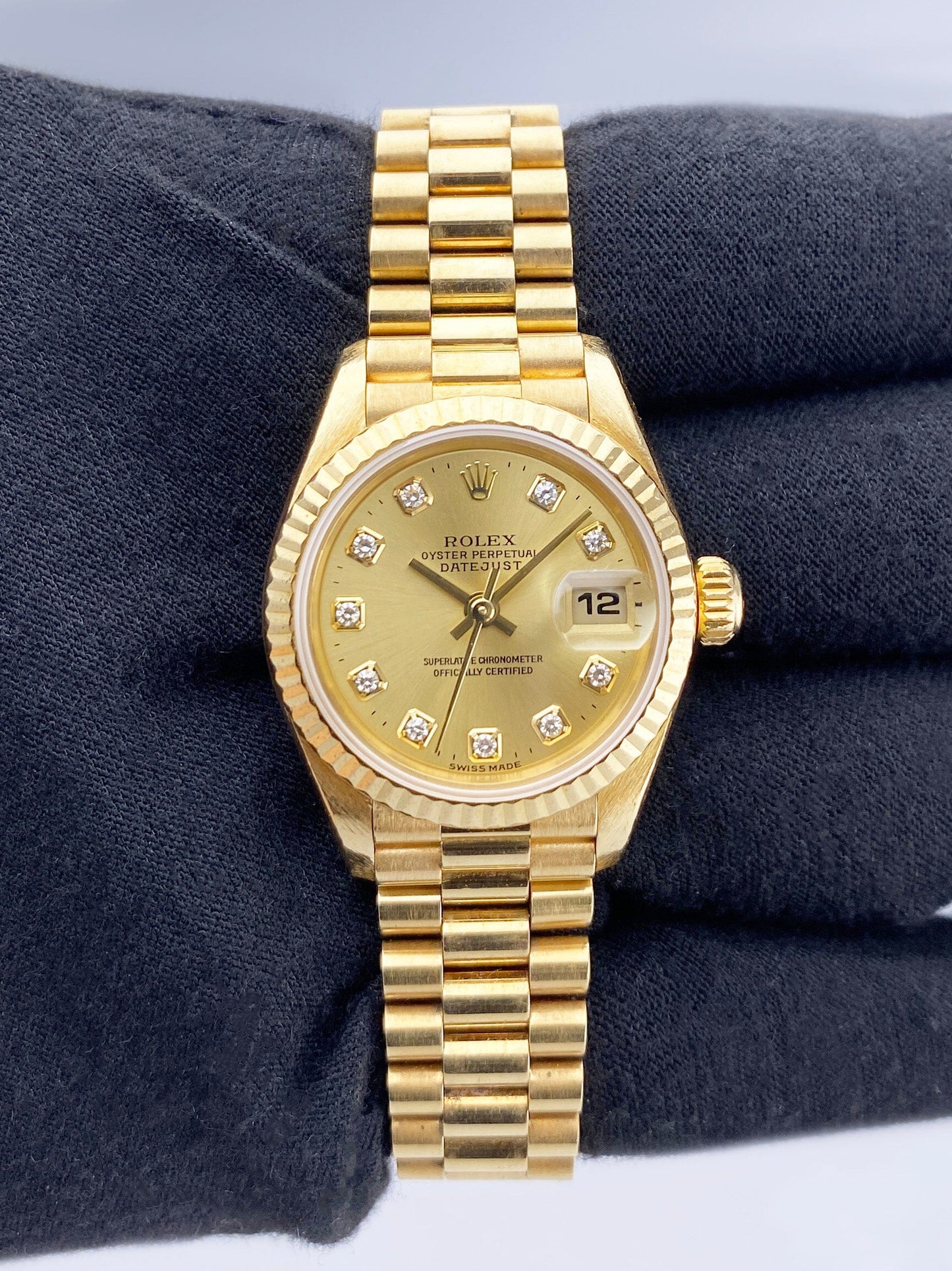 Rolex Datejust 79178 Diamond Yellow Gold Ladies Watch Box Papers - Watches