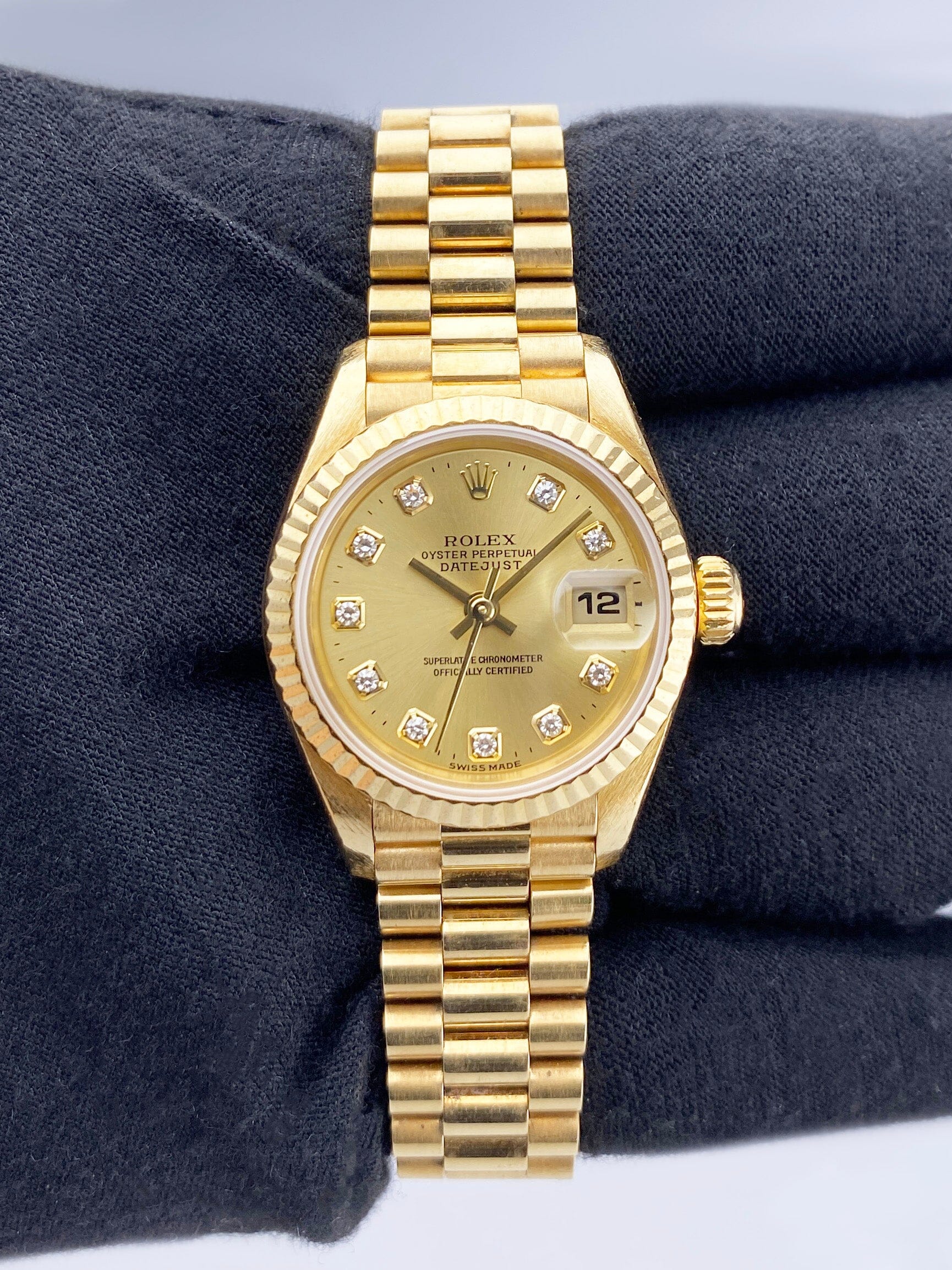 Rolex Datejust 79178 Diamond Yellow Gold Ladies Watch Box Papers - Watches