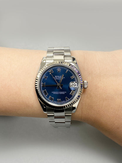 Rolex Datejust Midsize 178274 Blue Dial Ladies Watch - Watches