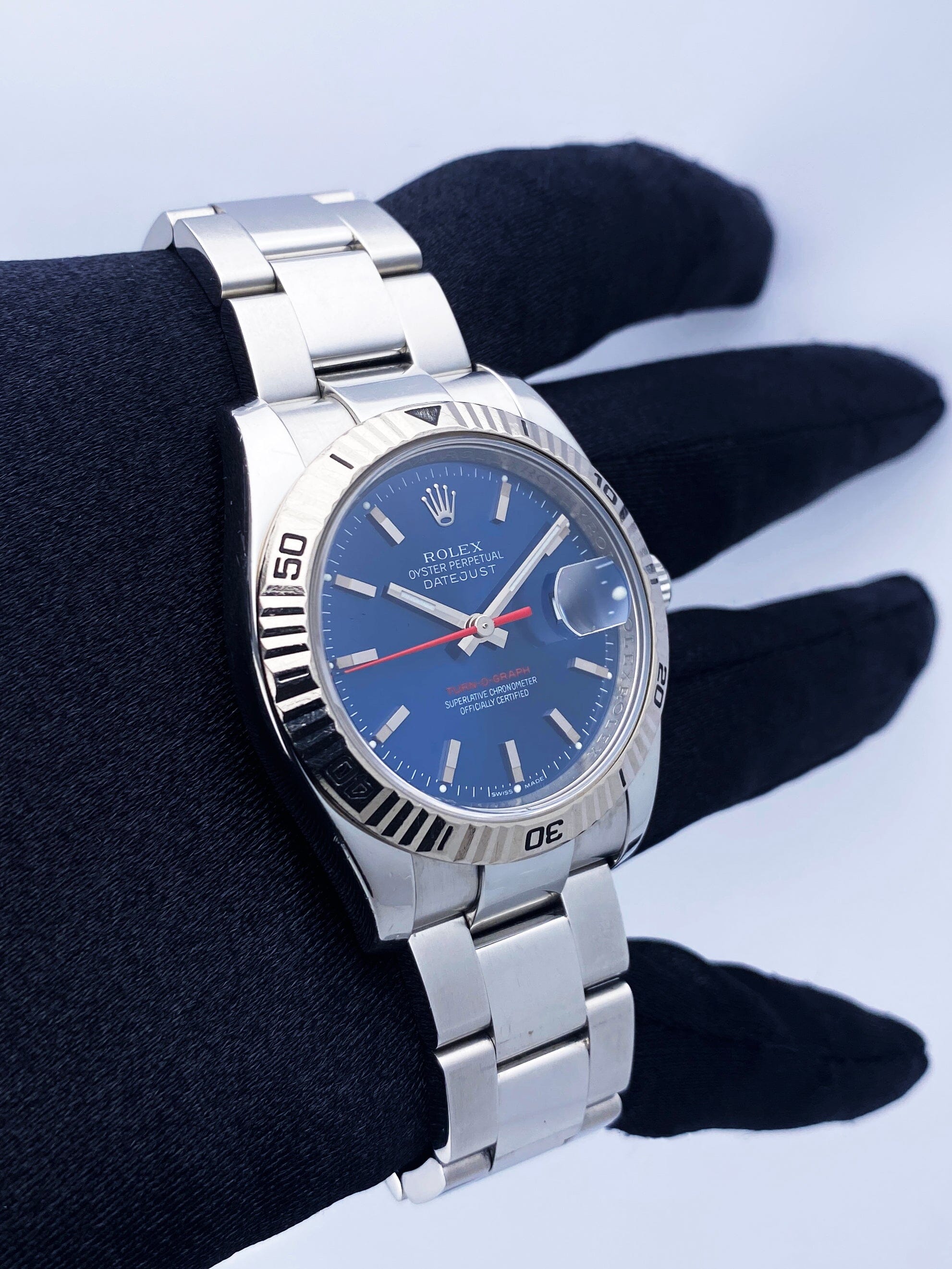 Rolex Datejust Turn-O-Graph 116264 Blue Dial Mens Watch – Phigora