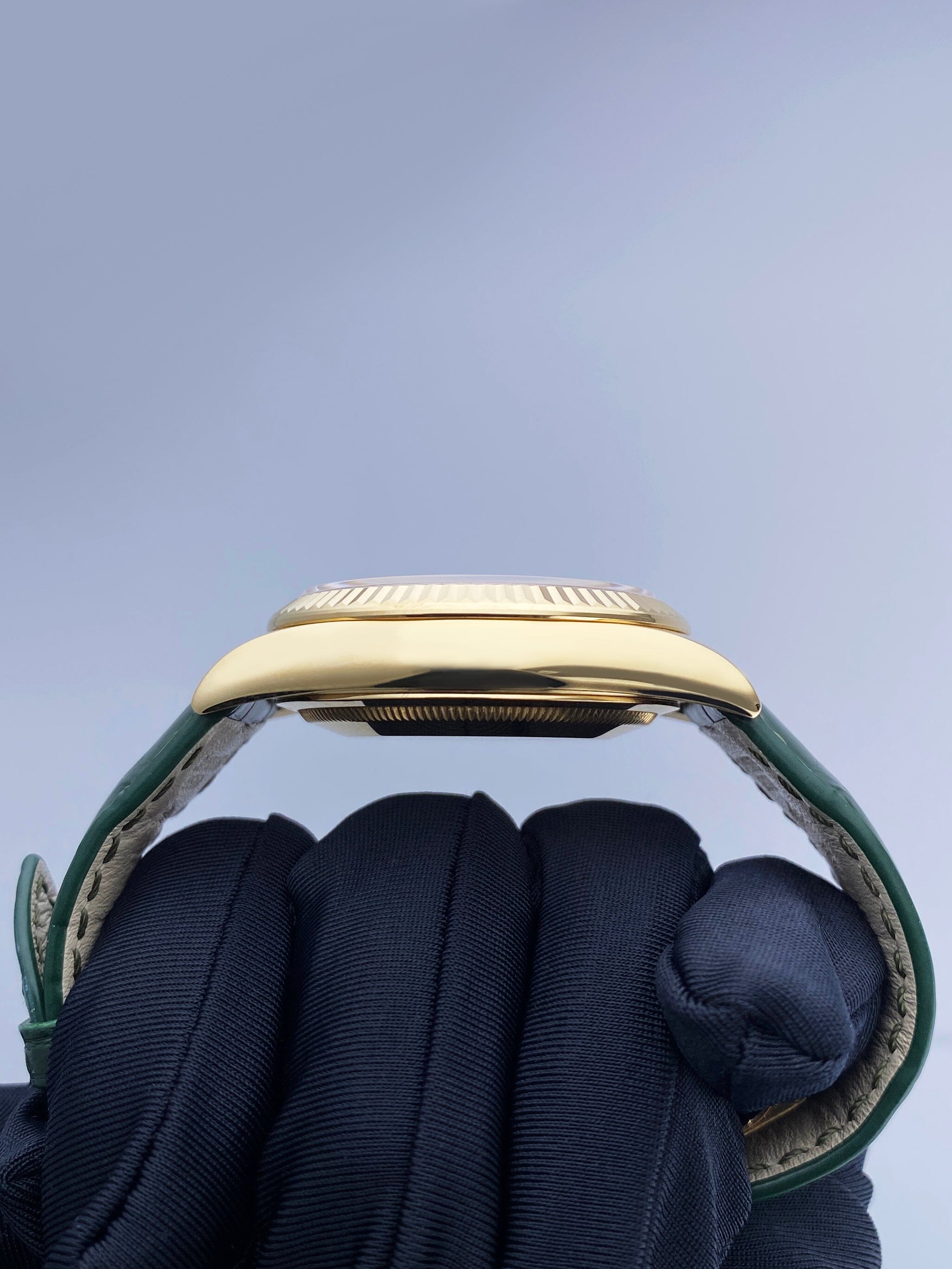 Rolex Day Date 118138 Green Dial 18K Yellow Gold Mens Watch – Phigora