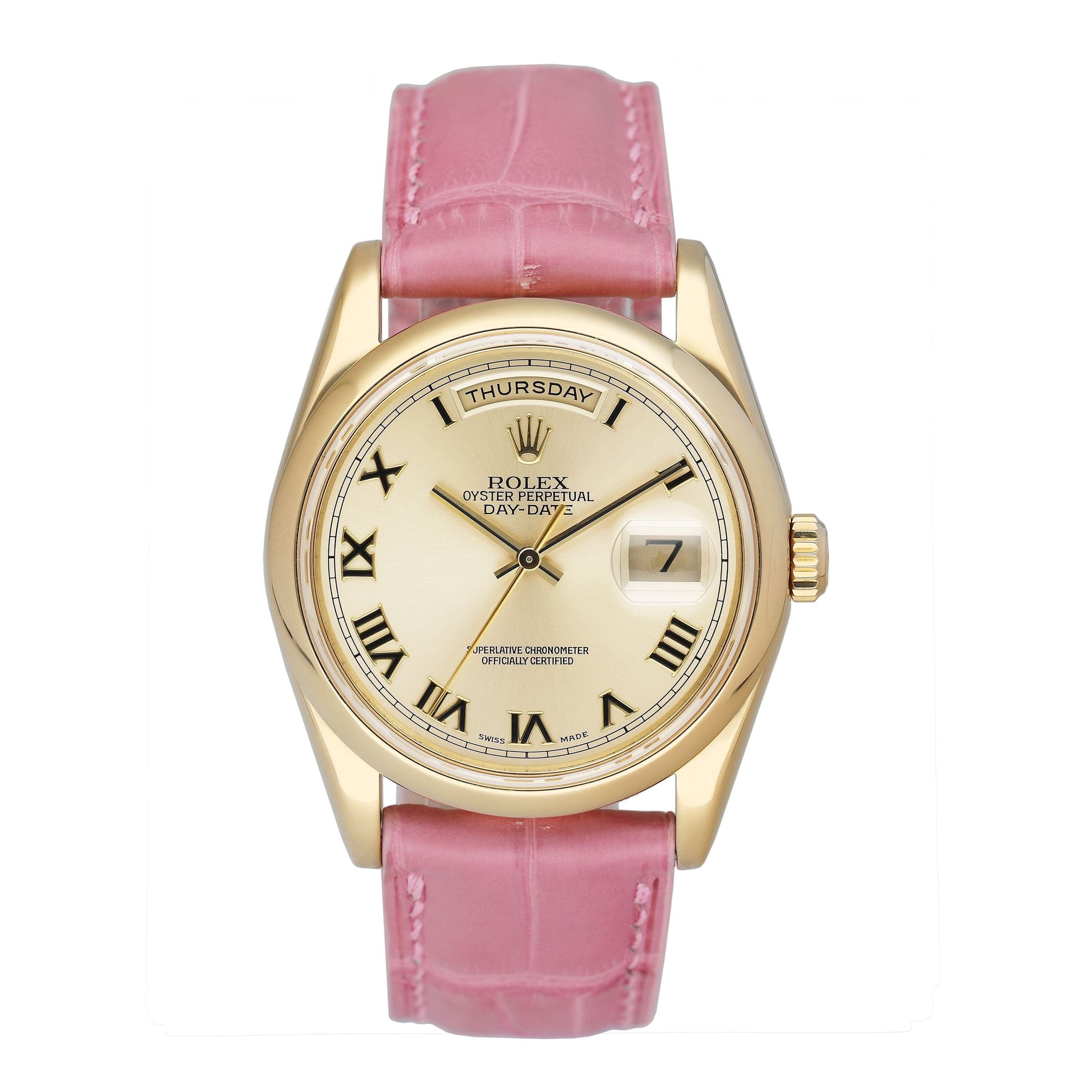 Rolex Day Date 118208 President 18K Yellow Gold Mens Watch - Watches