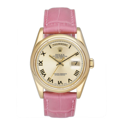 Rolex Day Date 118208 President 18K Yellow Gold Mens Watch - Watches