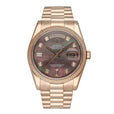 Rolex Day Date 118235 Diamond MOP Dial 18k Rose Gold Mens Watch - Watches