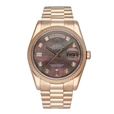 Rolex Day Date 118235 Diamond MOP Dial 18k Rose Gold Mens Watch - Watches