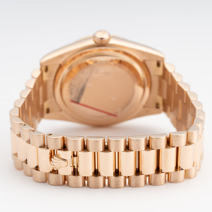 Rolex Day Date 118235 Diamond MOP Dial 18k Rose Gold Mens Watch - Watches