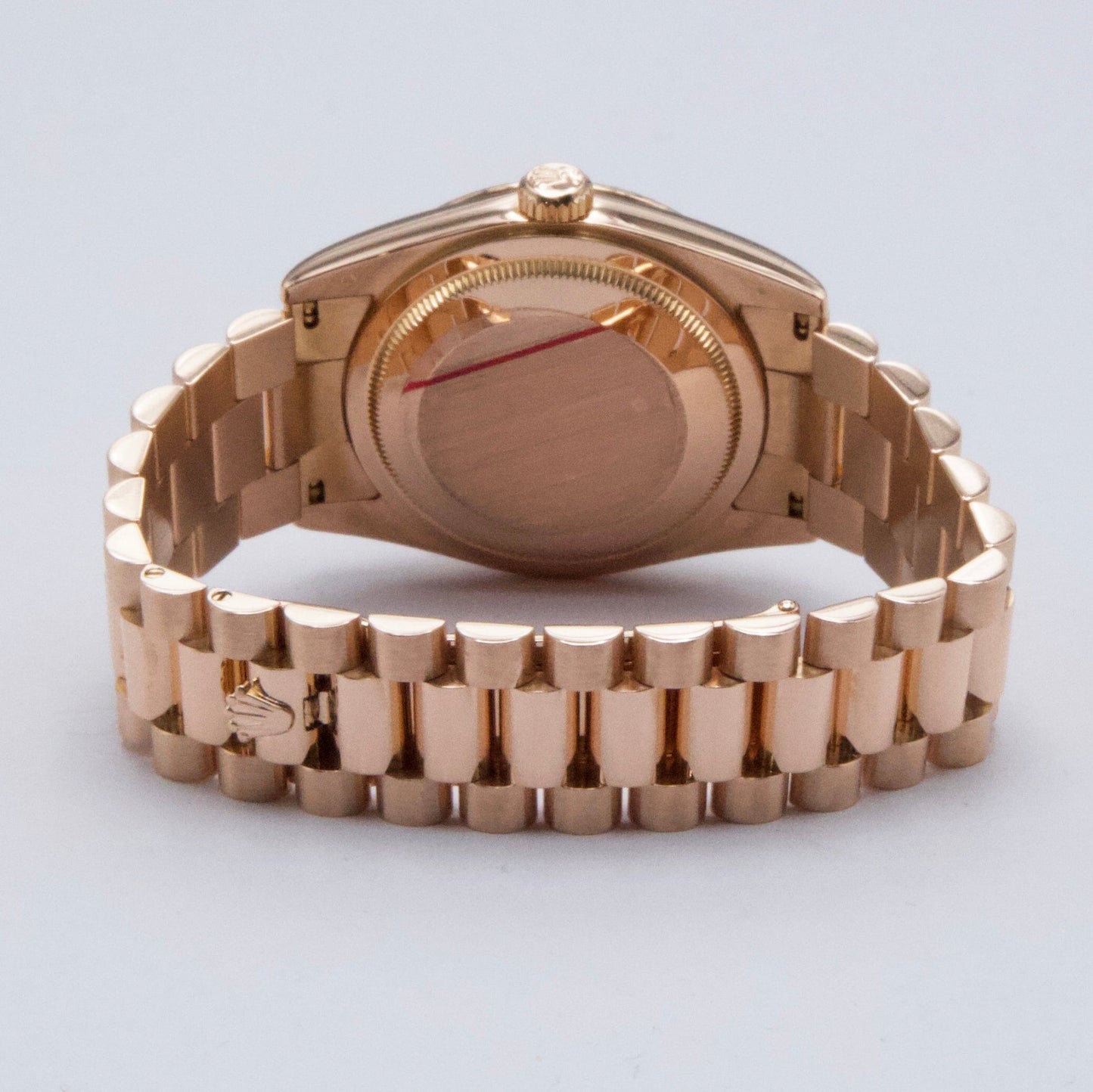 Rolex Day Date 118235 Diamond Pink Dial 18k Rose Gold Mens Watch Box Papers - Watches