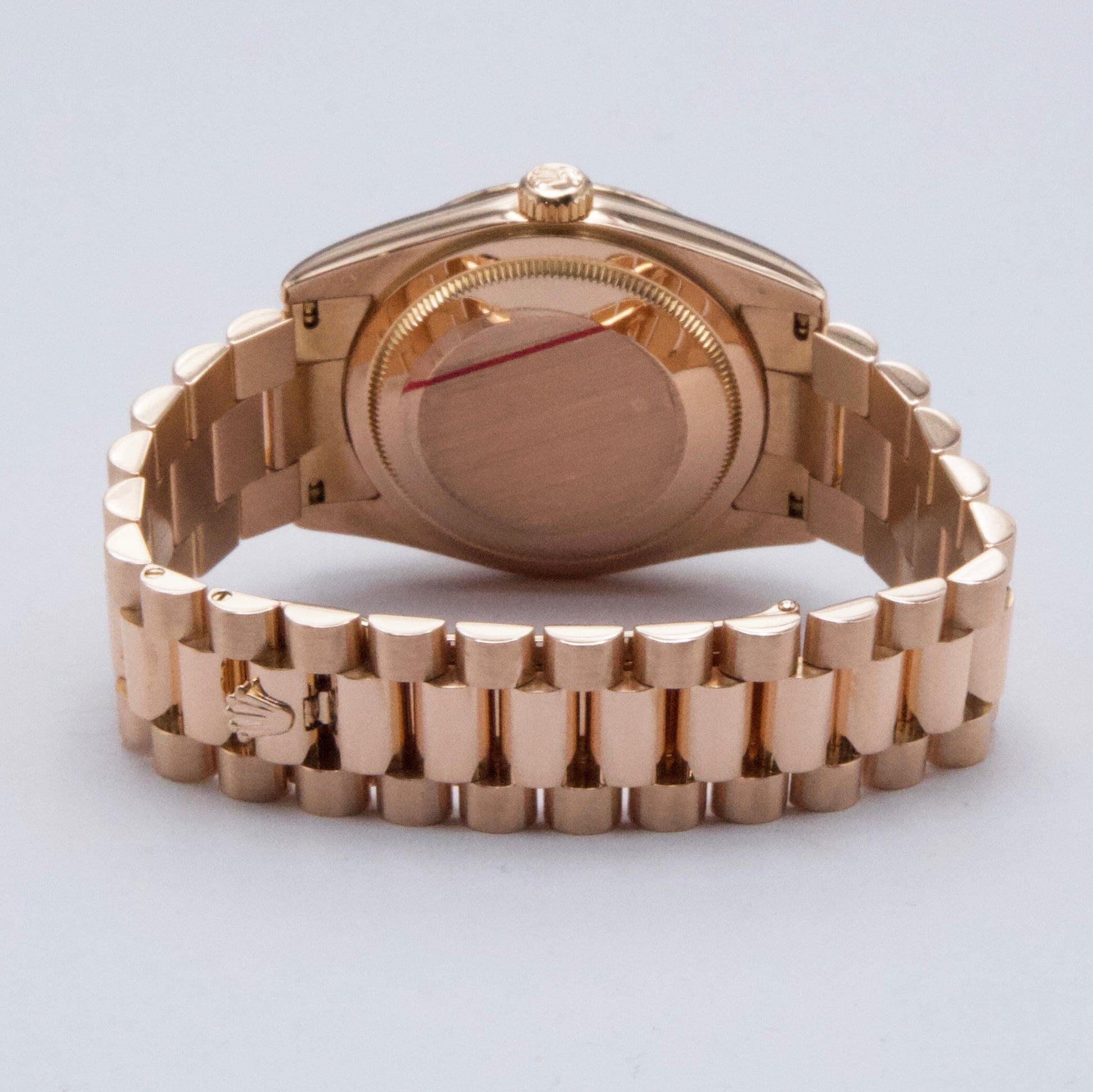 Rolex Day Date 118235 Diamond Pink Dial 18k Rose Gold Mens Watch Box Papers - Watches