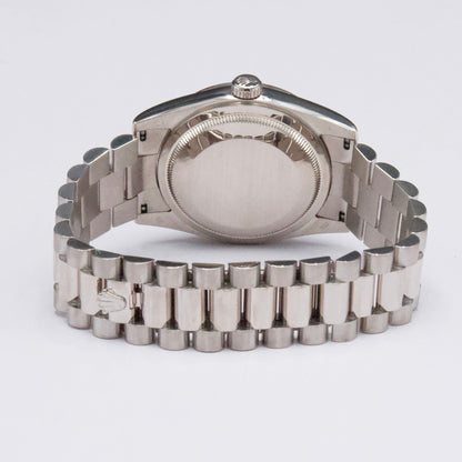 Rolex Day-Date 118239 Diamond Silver Dial Mens Watch Box Papers - Virtual