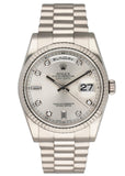 Rolex Day-Date 118239 Diamond Silver Dial Mens Watch Box Papers - Virtual