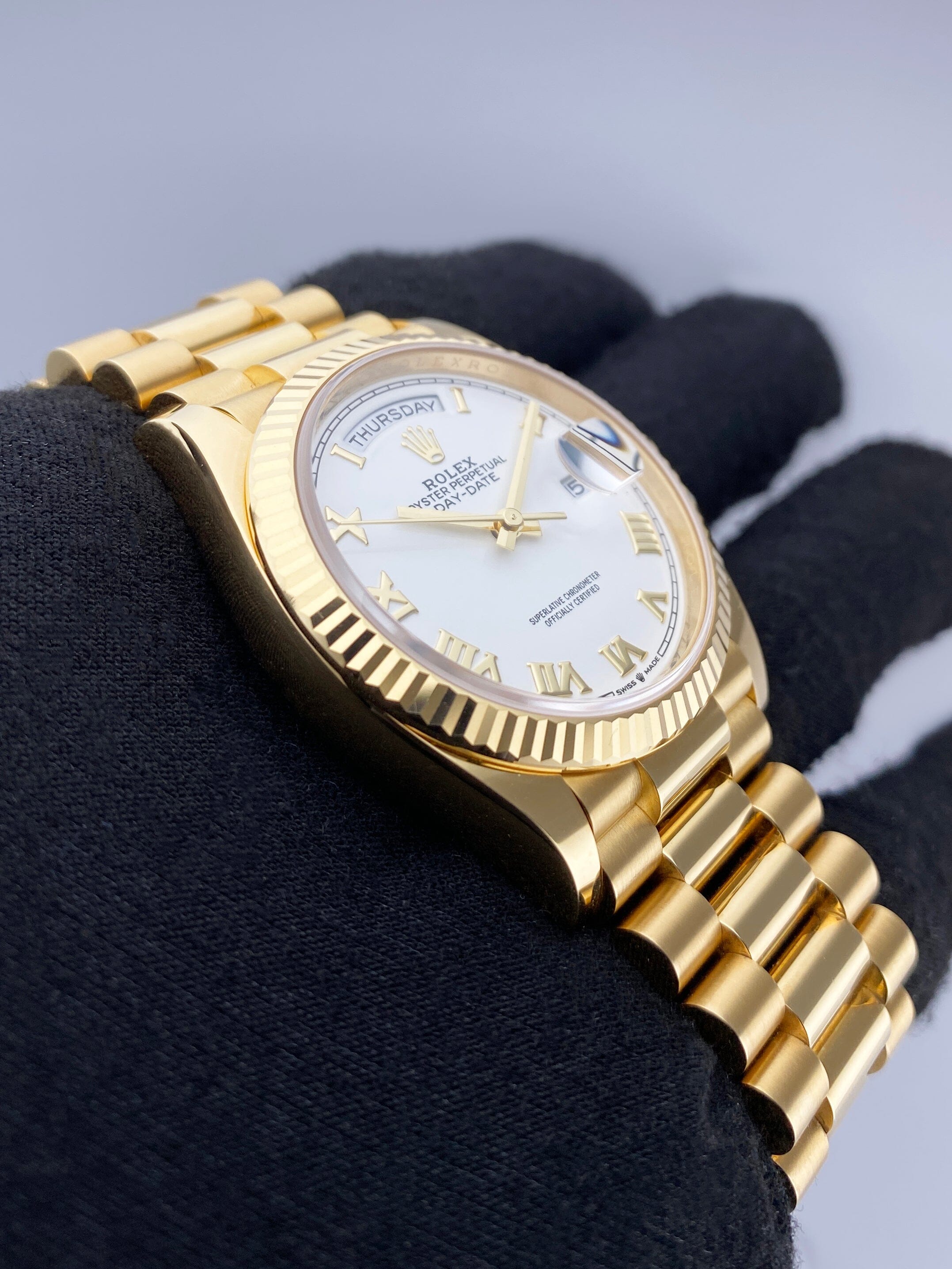 Rolex Day Date 128238 White Dial Mens Watch Box Papers | – Phigora