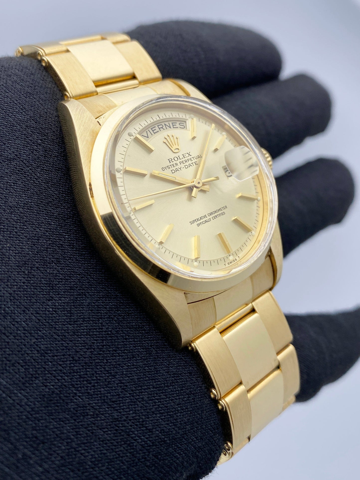 Rolex Day Date 1802 Champagne Dial Mens Watch Box Papers - Watches
