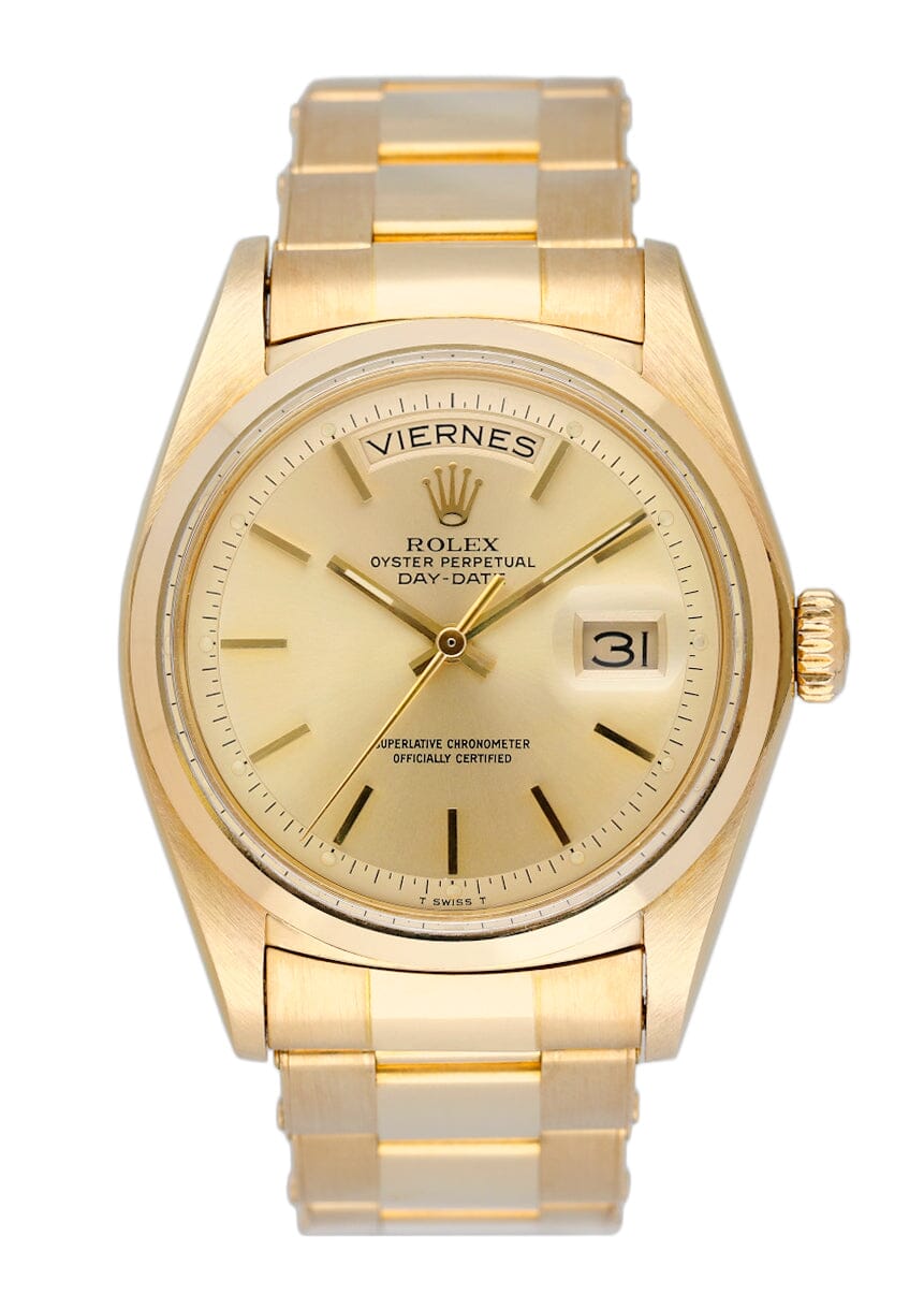 Rolex Day Date 1802 Champagne Dial Mens Watch Box Papers - Watches