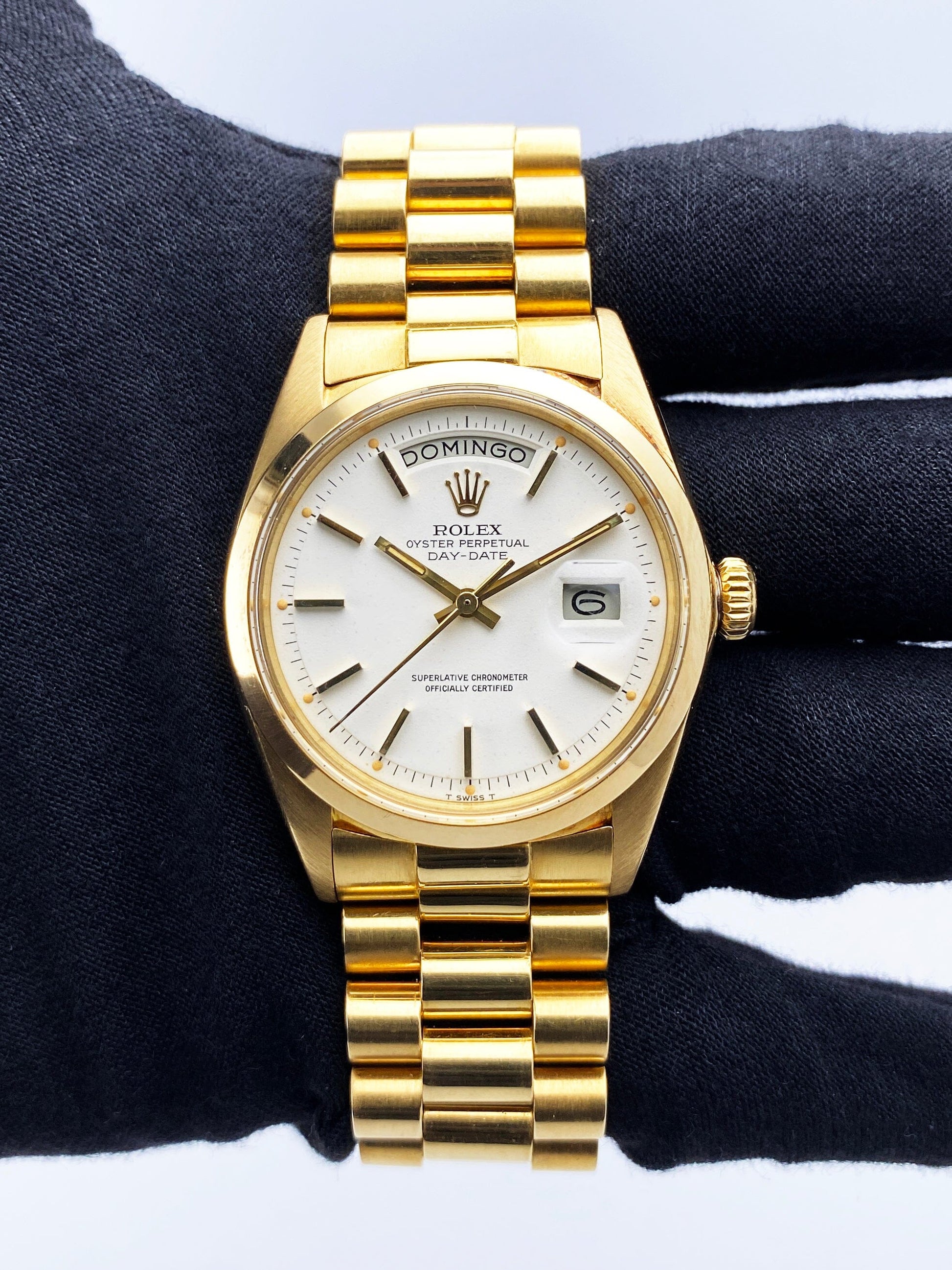 Rolex Day Date 1802 Snow White Dial Mens Watch - Watches