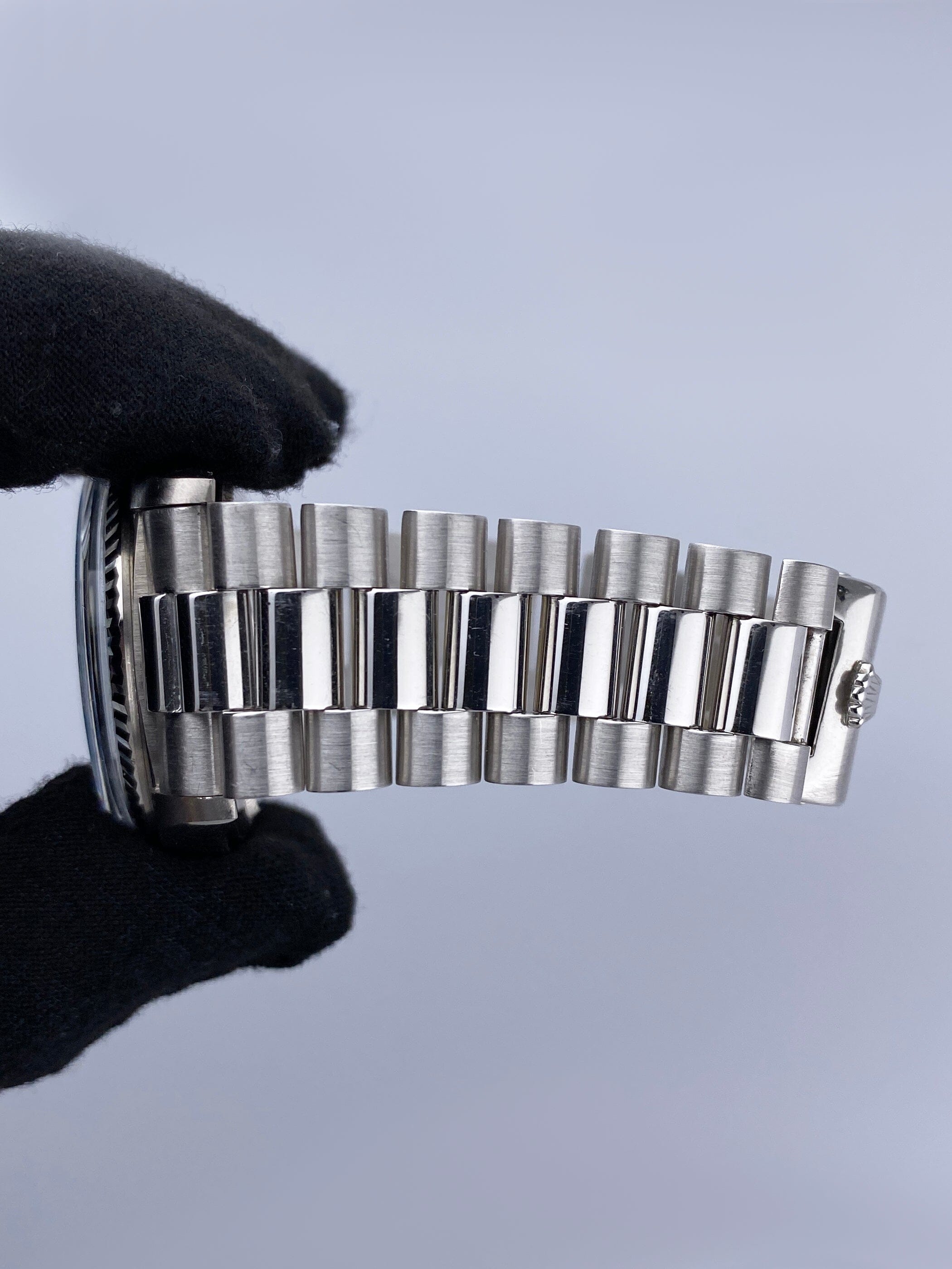 Rolex Day-Date 1803 Black Gilt Dial 18K White Gold Mens Watch