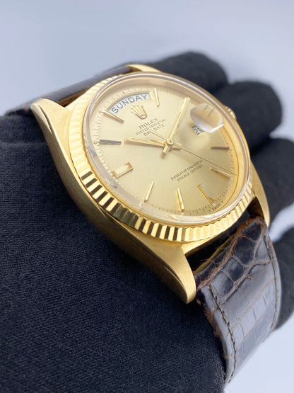 Rolex Day Date 1803 Champagne Dial 18K Yellow Gold Mens Watch - Watches
