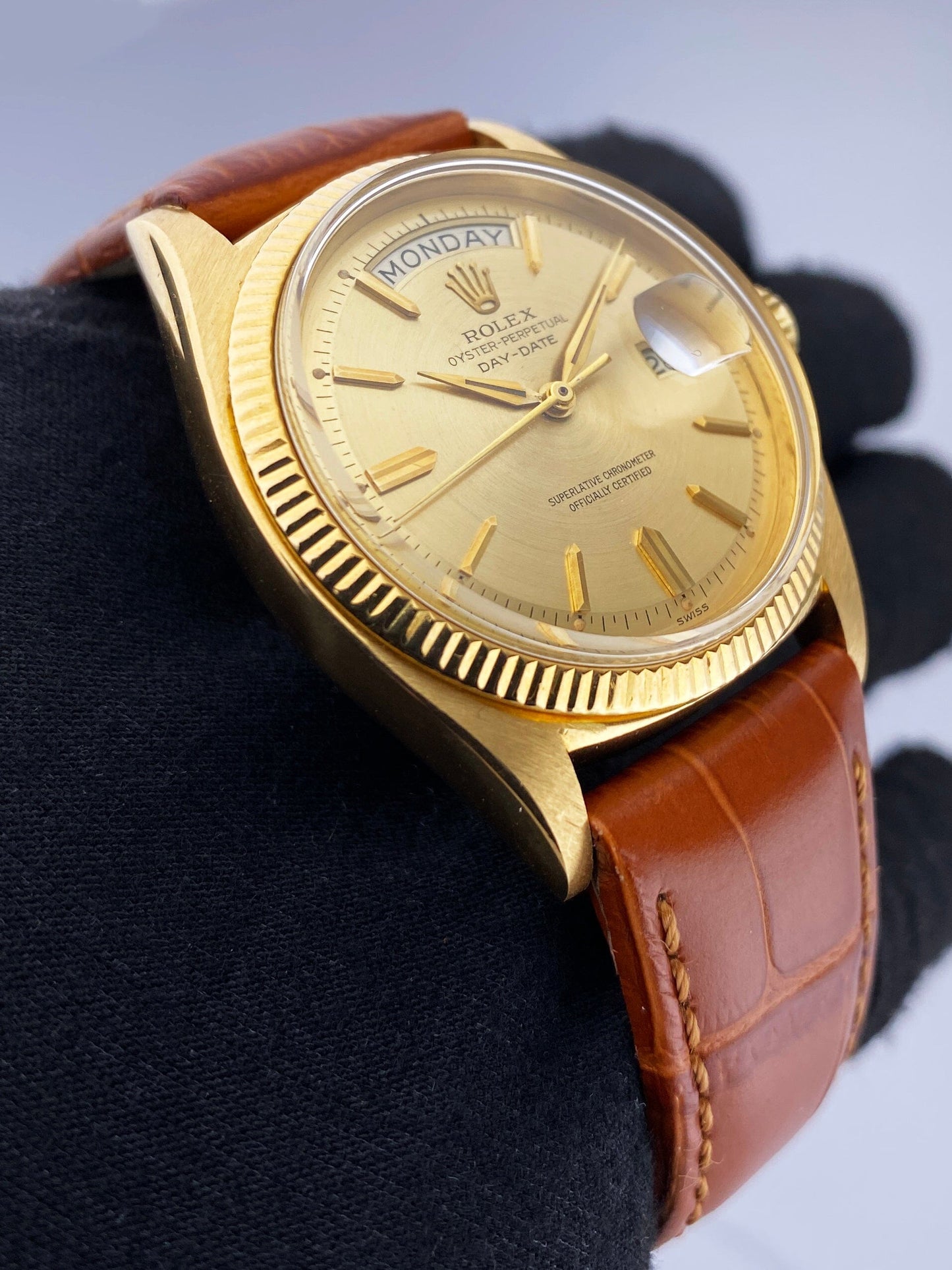 Rolex Day Date 1803 Champagne Dial 18K Yellow Gold Mens Watch - Watches