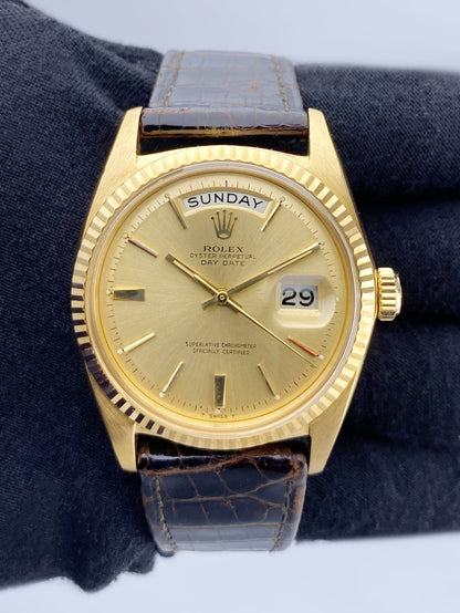 Rolex Day Date 1803 Champagne Dial 18K Yellow Gold Mens Watch - Watches