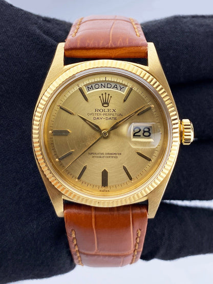 Rolex Day Date 1803 Champagne Dial 18K Yellow Gold Mens Watch - Watches