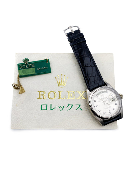 Rolex Day-Date 1803 NOS Diamond Dial Mens Watch Box Papers - Watches