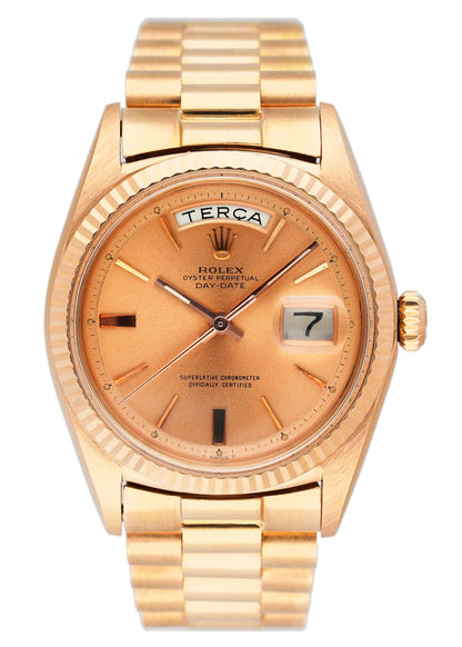 Rolex Day-Date 1803 Pink Dial 18K Rose Gold Mens Watch – Phigora