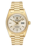 Rolex Day Date 1803 Silver Dial 18K Yellow Gold Mens Watch - Watches