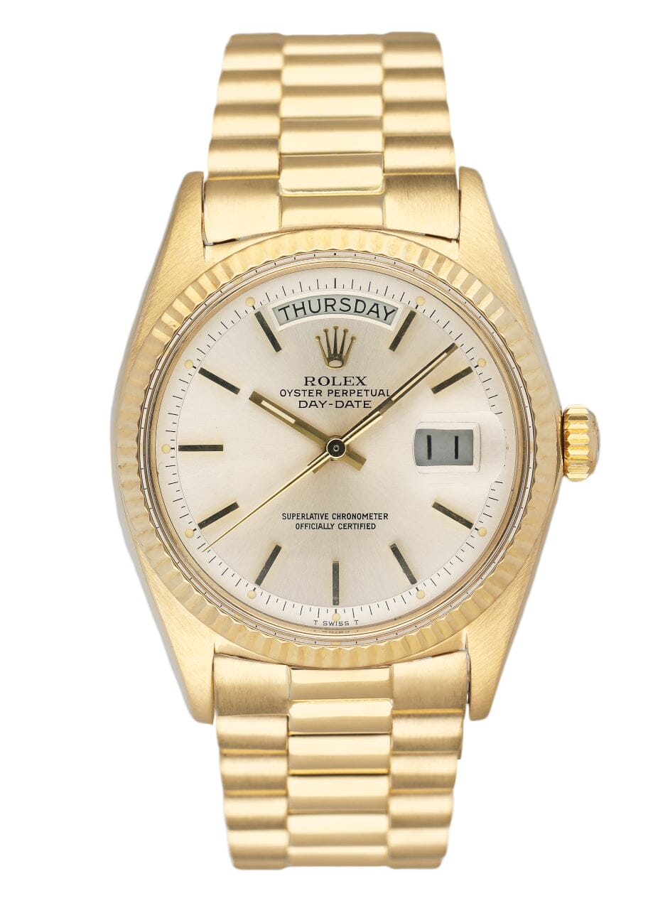 Rolex Day Date 1803 Silver Dial 18K Yellow Gold Mens Watch - Watches