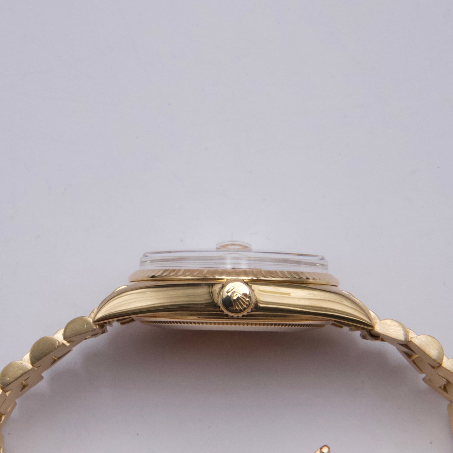 Rolex Day Date 1803 Silver Dial 18K Yellow Gold Mens Watch Box Papers - Watches