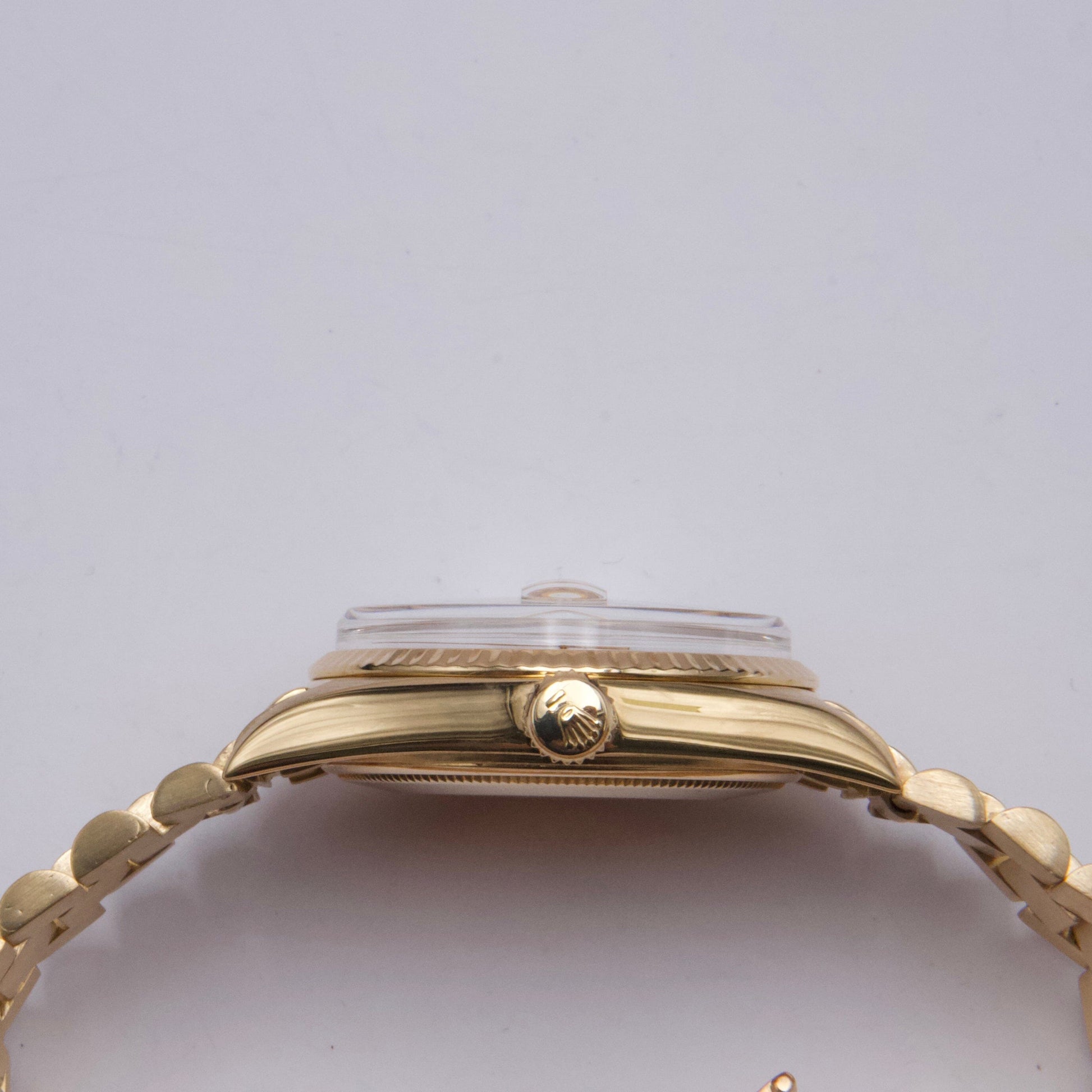Rolex Day Date 1803 Silver Dial 18K Yellow Gold Mens Watch Box Papers - Watches