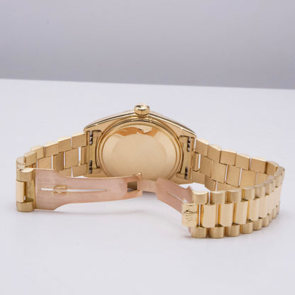 Rolex Day Date 1803 Silver Dial 18K Yellow Gold Mens Watch Box Papers - Watches