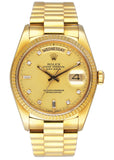 Rolex Day Date 18038 Diamond Dial Mens Watch - Virtual