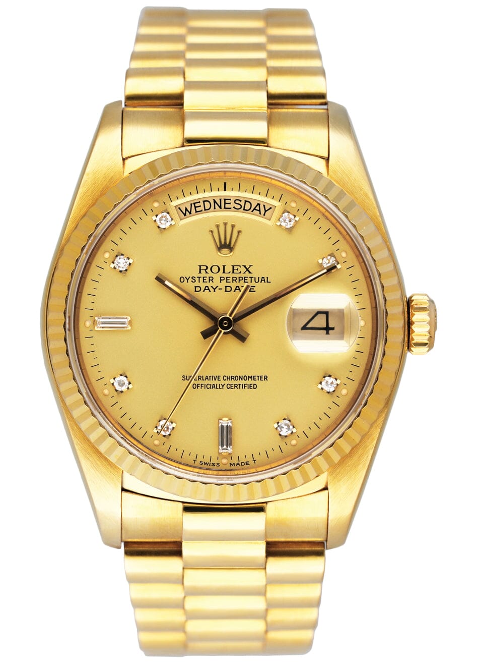 Rolex Day Date 18038 Diamond Dial Mens Watch - Virtual