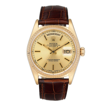 Rolex Day Date 18038 President 18K Yellow Gold Mens Watch