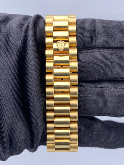 Rolex Day-Date 18208 Ferrite Dial Yellow Gold Mens Watch Box Papers - Watches