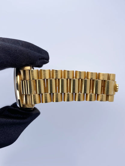 Rolex Day-Date 18208 Ferrite Dial Yellow Gold Mens Watch Box Papers - Watches