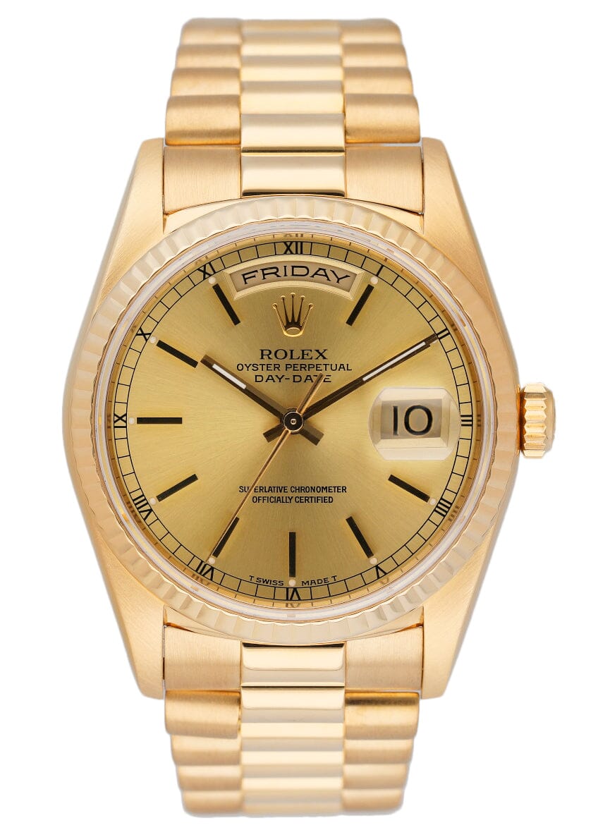 Rolex Day Date 18238 18K Yellow Gold Mens Watch