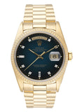 Rolex Day Date 18238 Blue Vignette Dial 18K Yellow Gold Mens Watch - Watches