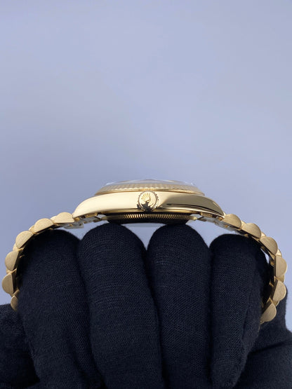 Rolex Day Date 18238 Blue Vignette Dial 18K Yellow Gold Mens Watch - Watches