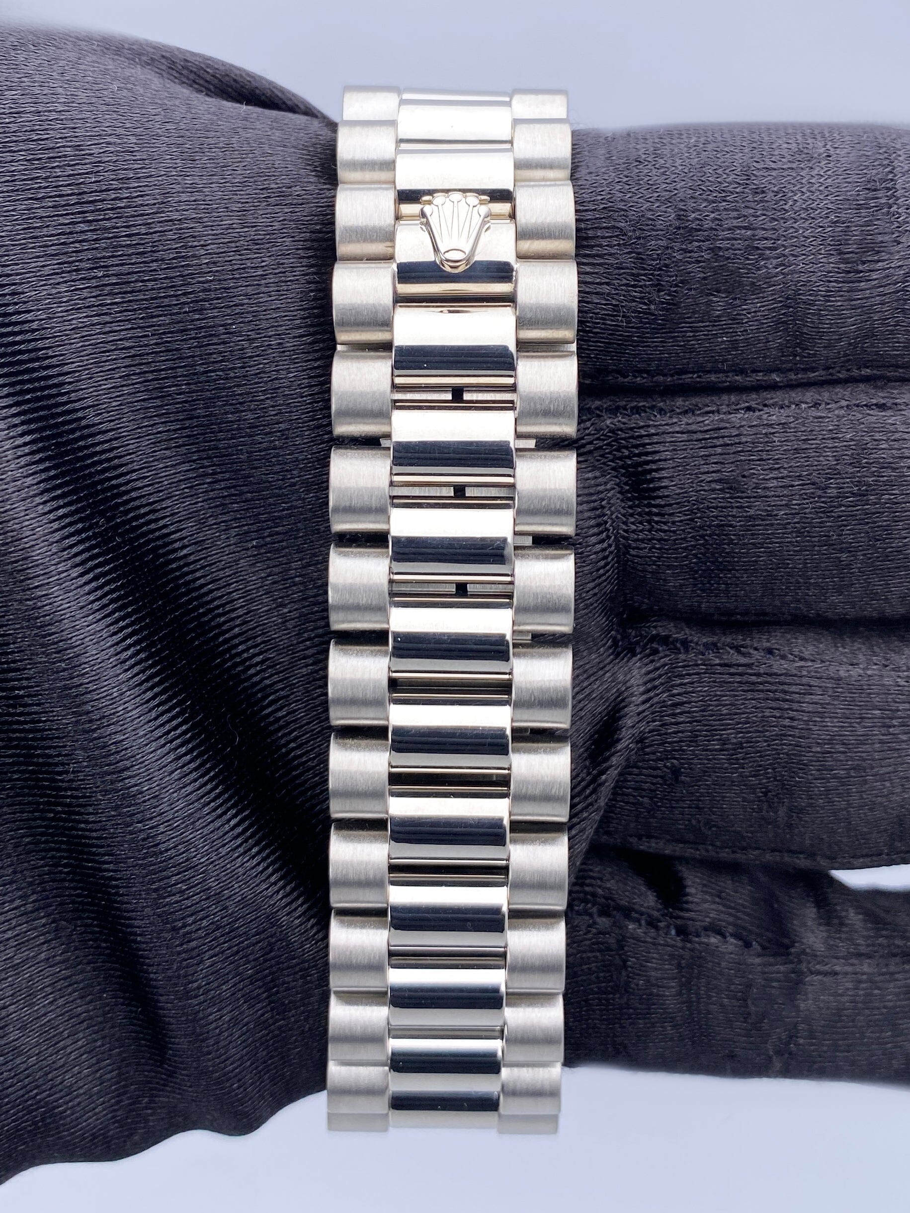 Rolex Day Date 18239 President 18K White Gold Diamond Dial Mens Watch - Watches