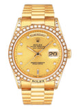 Rolex Day Date 18388 Diamond Dial 18K Yellow Gold Mens Watch - Watches