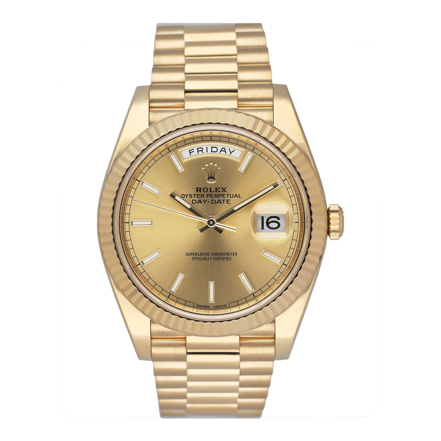Rolex Day-Date 228238 Champagne Dial Mens Watch Box Papers