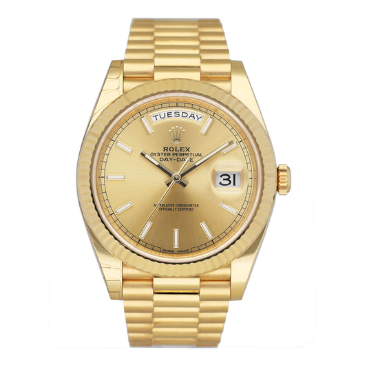 Rolex Day-Date 228238 Champagne Dial Mens Watch Box Papers