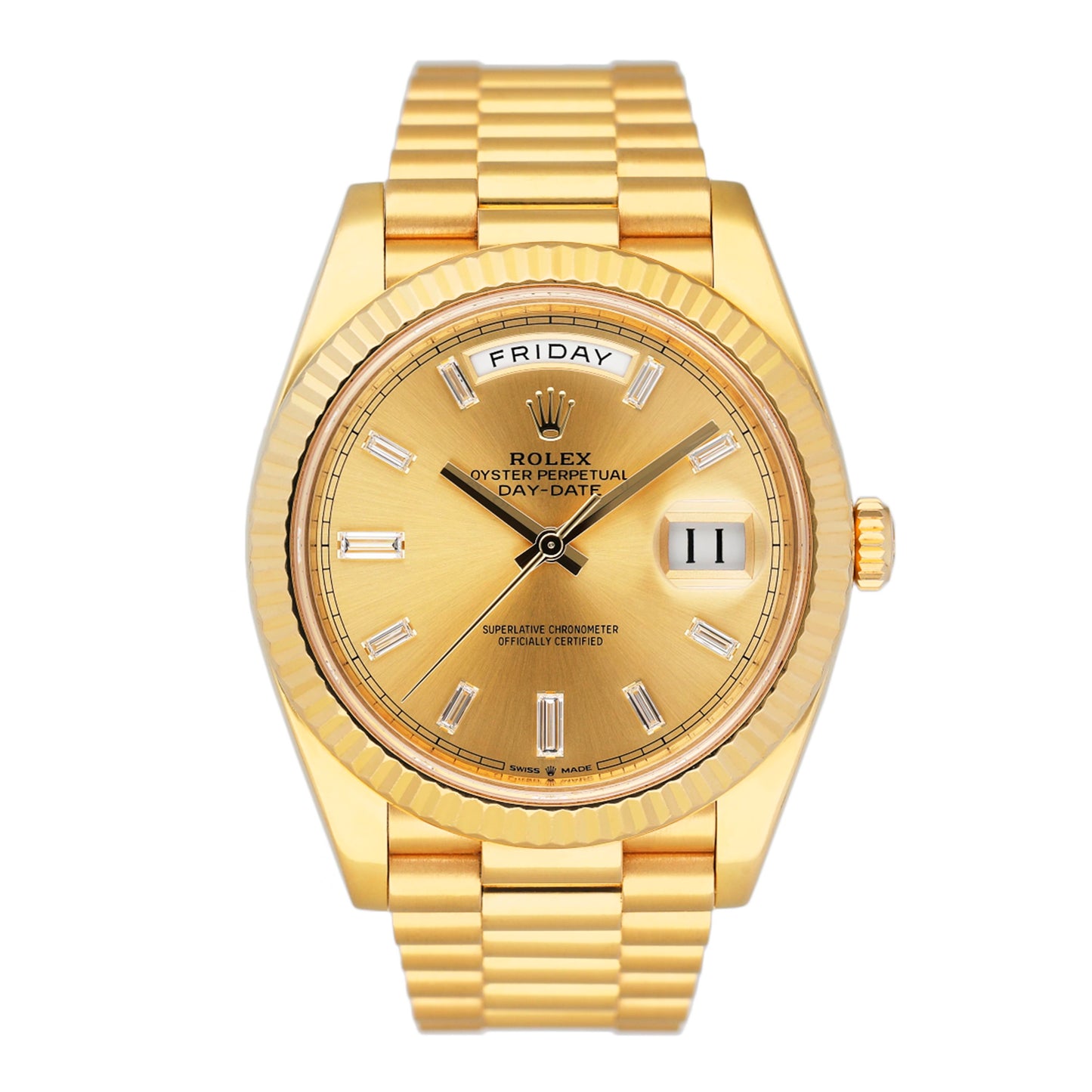 Rolex Day-Date 228238 Diamond Champagne Dial Mens Watch Box Papers - Watches