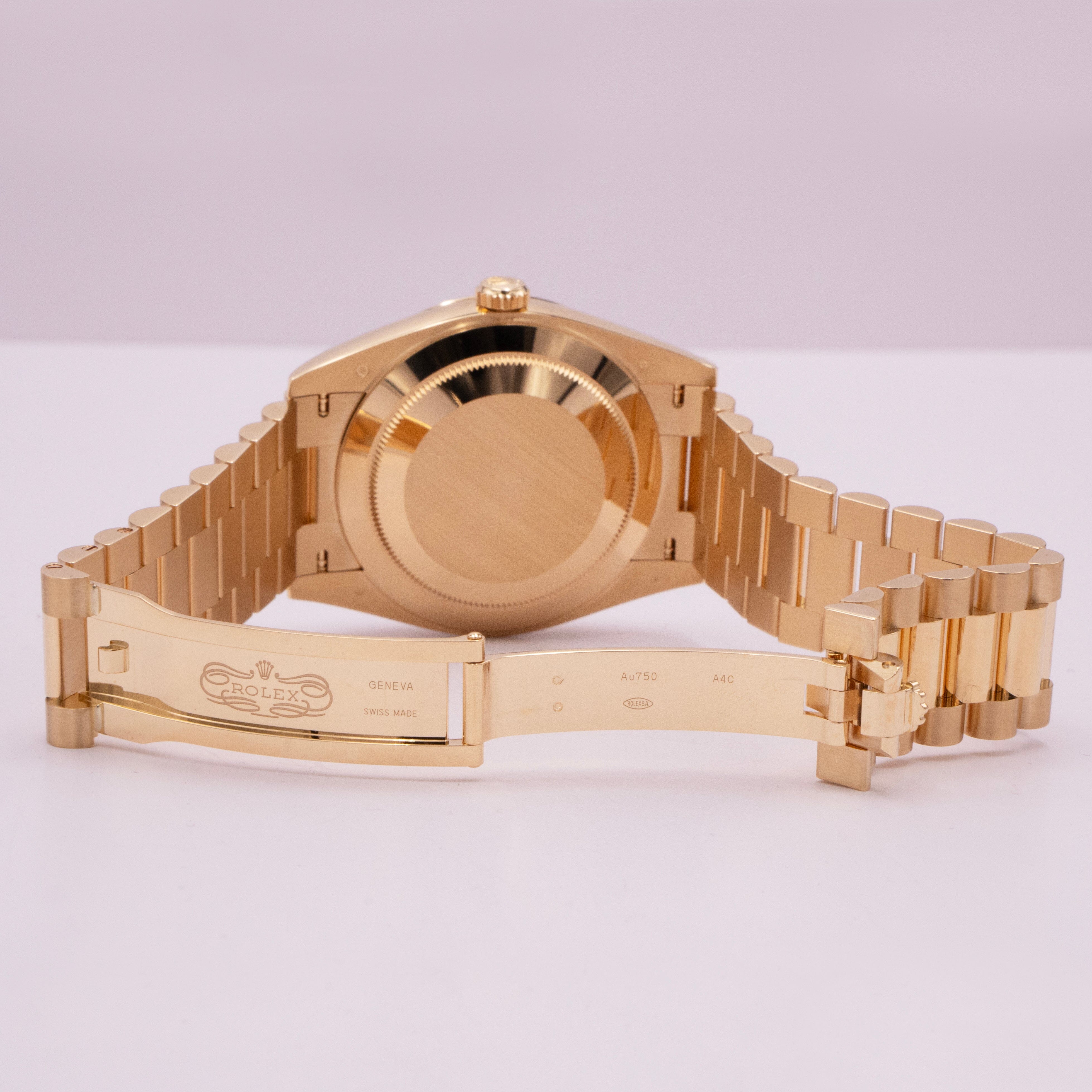 Rolex Day-Date 228238 Green Ombré Dial 18K Yellow Gold Mens Watch