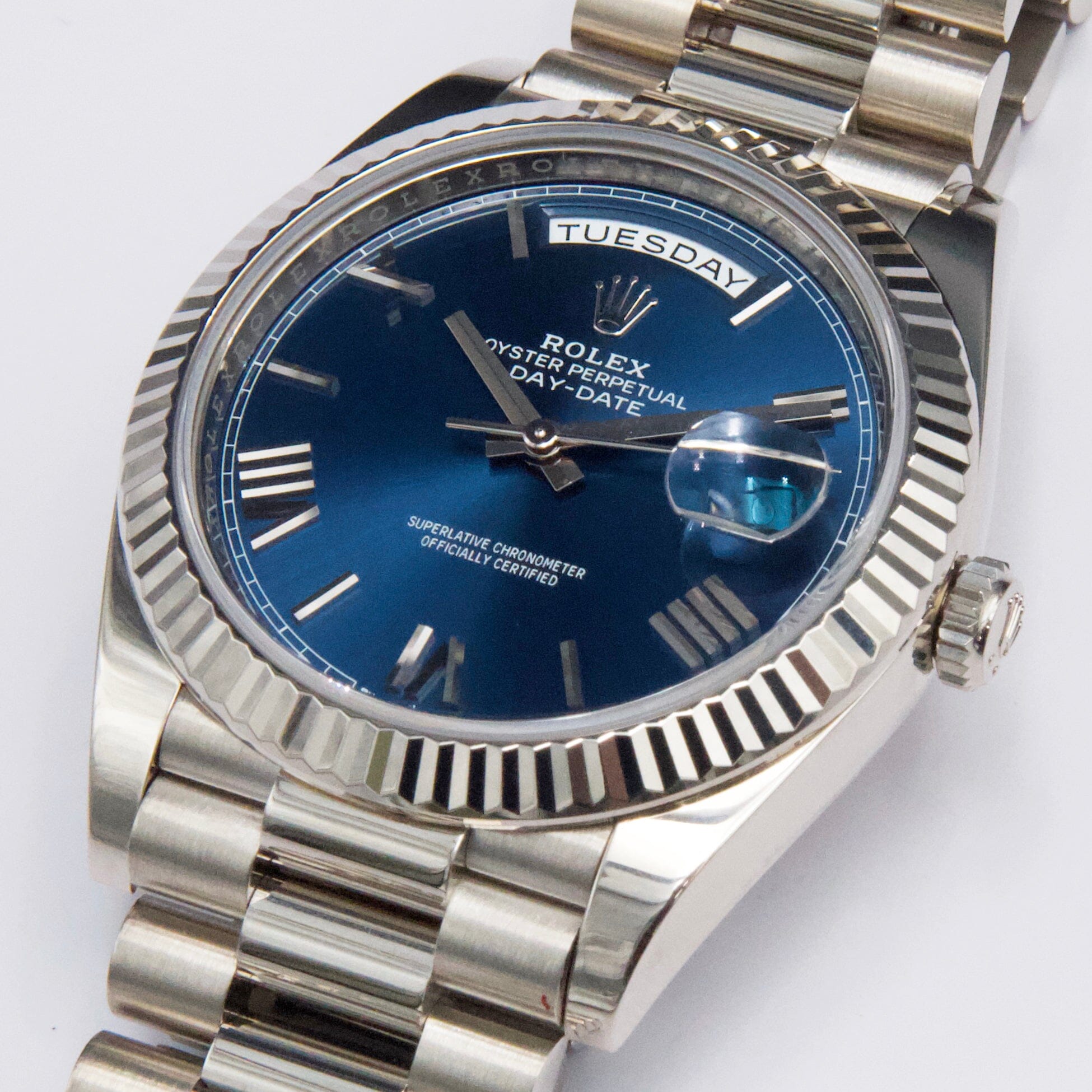 Rolex Day-Date 228239 Blue Dial Mens Watch Box Papers | – Phigora