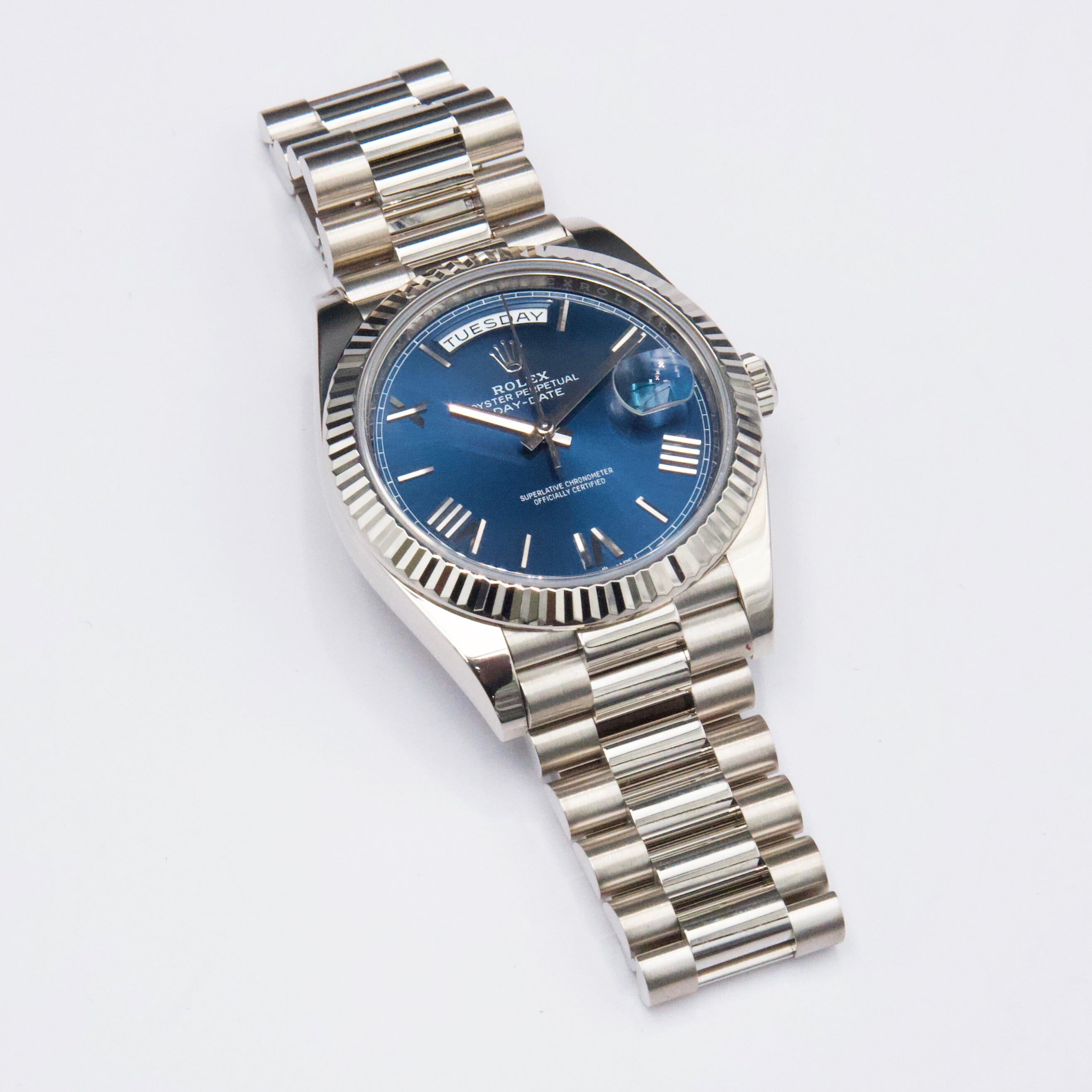 Rolex Day-Date 228239 Blue Dial Mens Watch Box Papers | – Phigora