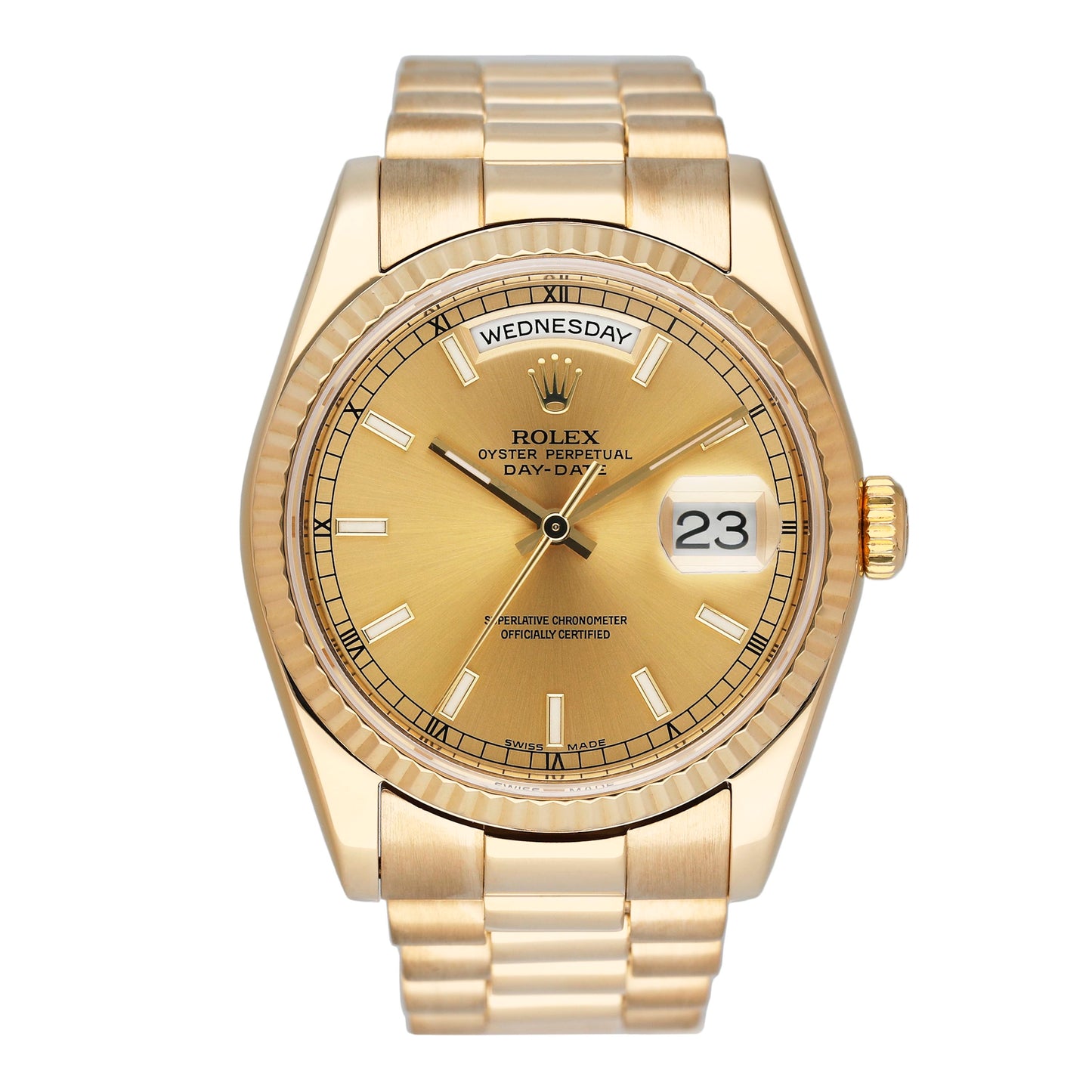 Rolex Day-Date President 118238 Champagne Dial Mens Watch